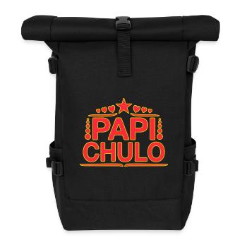 Papi Chulo - Latino Style Design - Rolltop Rucksack - Schwarz - Vorne