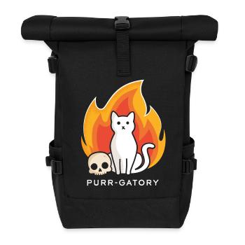 Purr-gatory - Roll Top Backpack - black - Front