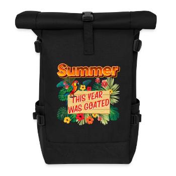 Funny Last Day Of School Bruh This Year Was Goated - Roll Top Backpack - black - Front