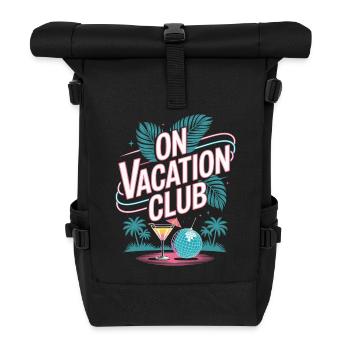 Vacation Club Summer Festival Vacation Beach Vacation - Roll Top Backpack - black - Front