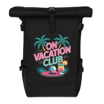 Vacation Club Summer Festival Vacation Beach Vacation - Roll Top Backpack - black - Front