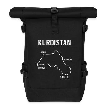 Kurdistan Flagge Bakur Bashur Rojava Rojhlt Newroz - Rolltop Rucksack - Schwarz - Vorne