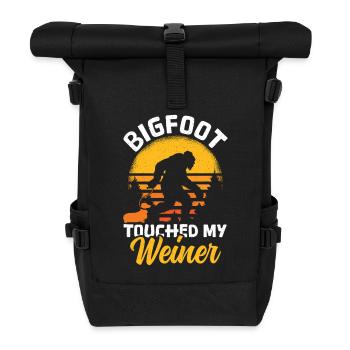 Bigfoot Hat Meinen Weiner Bigfoot Sasquatch - Rolltop Rucksack - Schwarz - Vorne