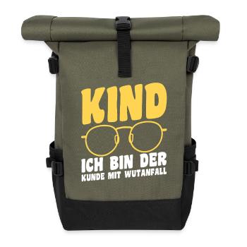 Daughter Son - Roll Top Backpack - olive/black - Front