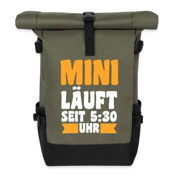 Tochter Sohn - Rolltop Rucksack - Olive/Schwarz - Vorne