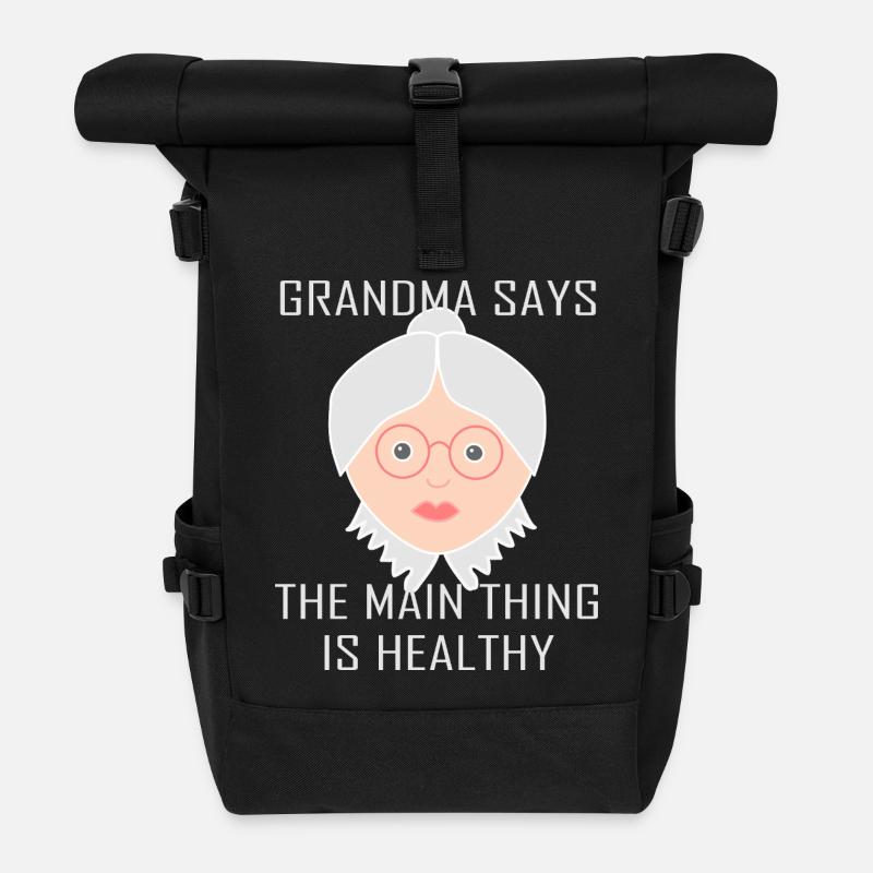 Oma - Rolltop Rucksack - Schwarz