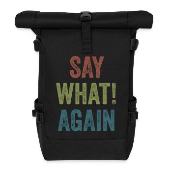 Pulp Fiction - Say What! Again - Roll Top Backpack - black - Front