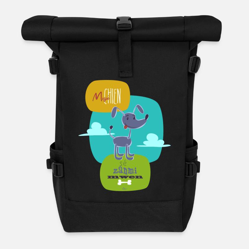 Misié Hund - Rolltop Rucksack - Schwarz