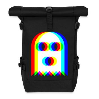 👻 RGB-Geist - Rolltop Rucksack - Schwarz - Vorne