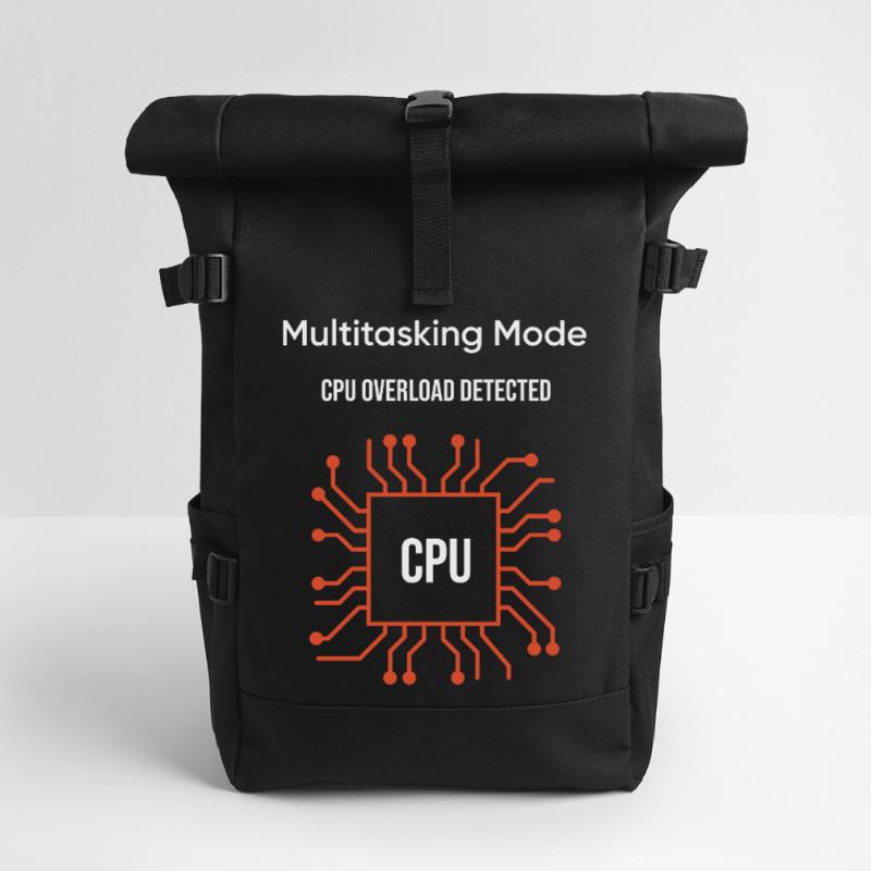 Multitasking Mode – CPU Overload Detected Roll Top Backpack