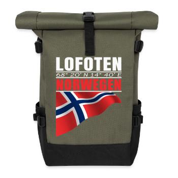 Lofoten - Rolltop Rucksack - Olive/Schwarz - Vorne