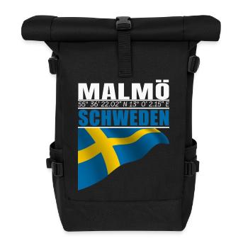 Malmö - Roll Top Backpack - black - Front