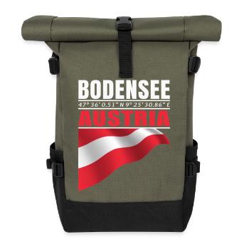 Lake Constance - Roll Top Backpack - olive/black - Front