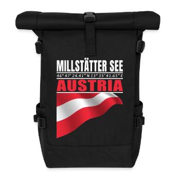 Millstätter See - Rolltop Rucksack - Schwarz - Vorne