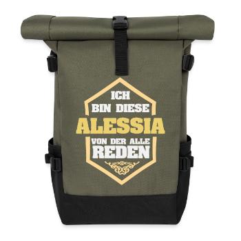 Alessia - Rolltop Rucksack - Olive/Schwarz - Vorne