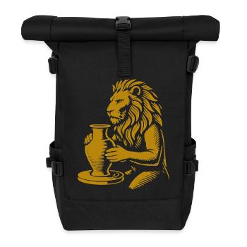 Maître potier Lion d’or - Sac à dos roll top - noir - Devant