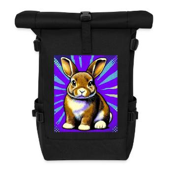 Kaninchen - Rolltop Rucksack - Schwarz - Vorne