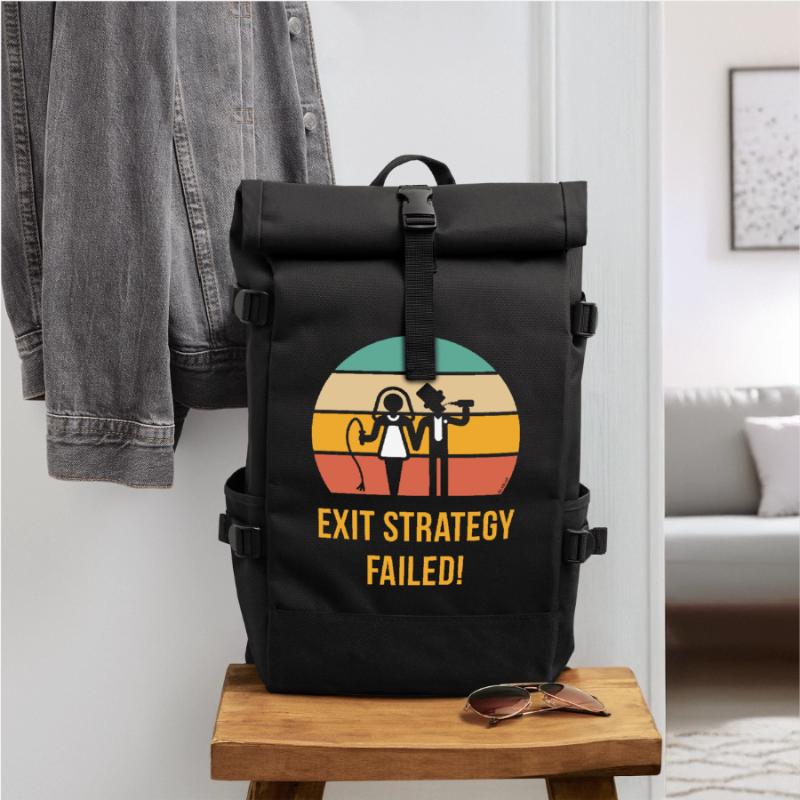 Exit Strategy Failed! (JGA Bräutigam Game Over 5C) Roll Top Backpack