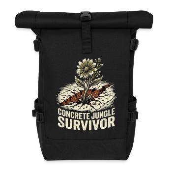 Jardinage guérilla des survivants de la jungle - Sac à dos roll top - noir - Devant