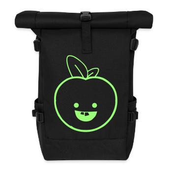 Sourire Lime Apple - Sac à dos roll top - noir - Devant
