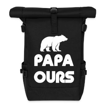 Papa Ours Silhouette - Rolltop Rucksack - Schwarz - Vorne