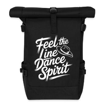 Spüre den Line Dance Spirit - Rolltop Rucksack - Schwarz - Vorne