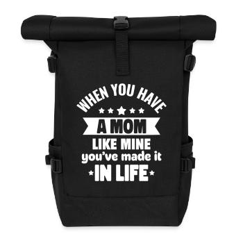 Eine Mama wie meine ist reines Glück - Rolltop Rucksack - Schwarz - Vorne