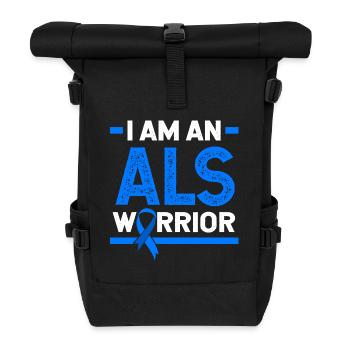 ALS Nervenkrankheit - Rolltop Rucksack - Schwarz - Vorne