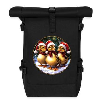 Caneton Père Noël - Sac à dos roll top - noir - Devant