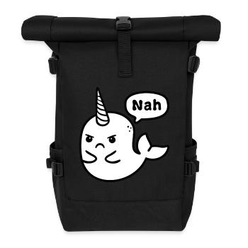 Interdiction de chasse à la baleine - Sac à dos roll top - noir - Devant