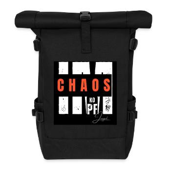 CHAOS IM KOPF - Rolltop Rucksack - Schwarz - Vorne