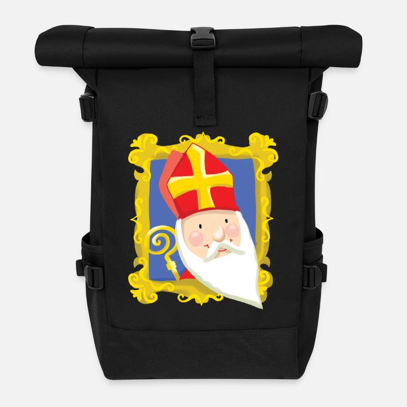 Sinterklaas dans la liste - Sac à dos roll top - noir