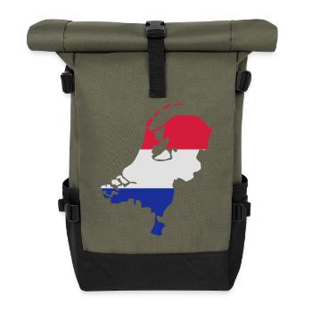 Pays-Bas - Sac à dos roll top - olive/noir - Devant