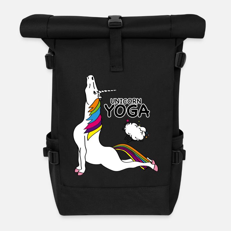 EINHORN YOGA - COBRA POSITION - Rolltop Rucksack - Schwarz