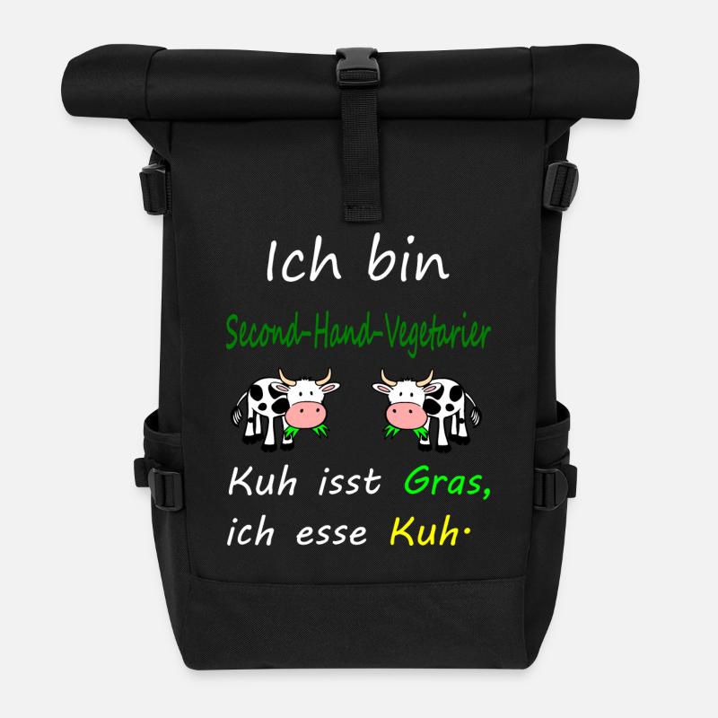 Kuh - Rolltop Rucksack - Schwarz