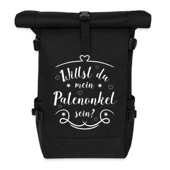 Tu veux être mon parrain ? Les parrains demandent blanc - Sac à dos roll top - noir - Devant