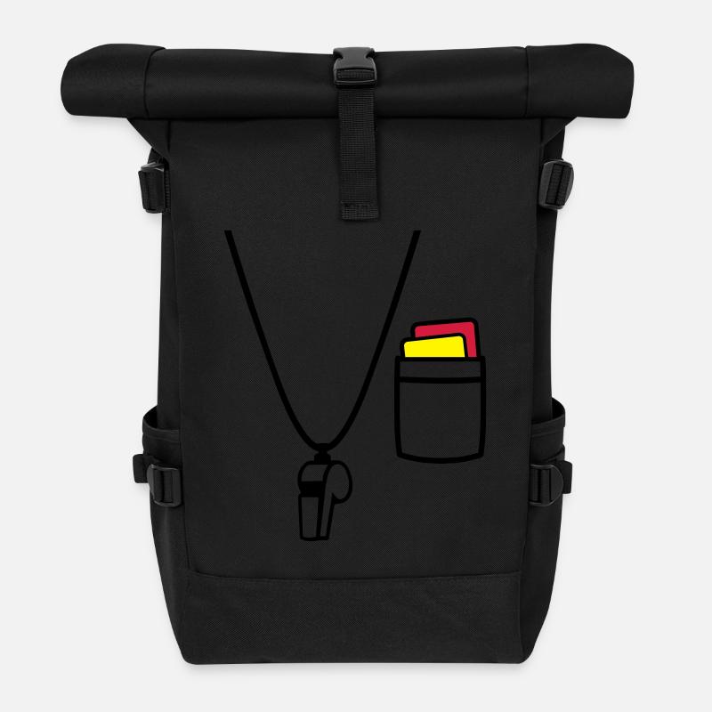 Schiedsrichter - Rolltop Rucksack - Schwarz