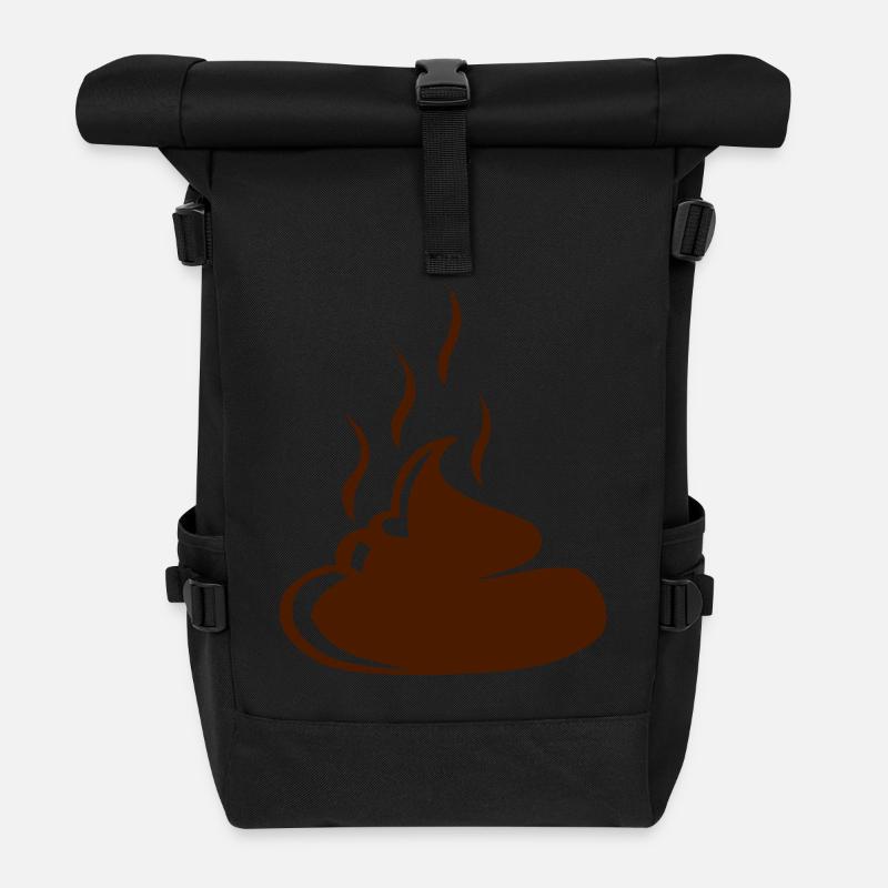 caca merde crotte 15032 - Sac à dos roll top - noir
