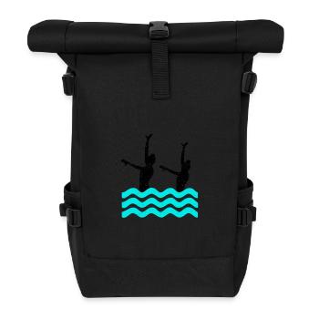 J'peux pas, j'ai Aquagym - Les milles excuses - Sac à dos roll top - noir - Devant