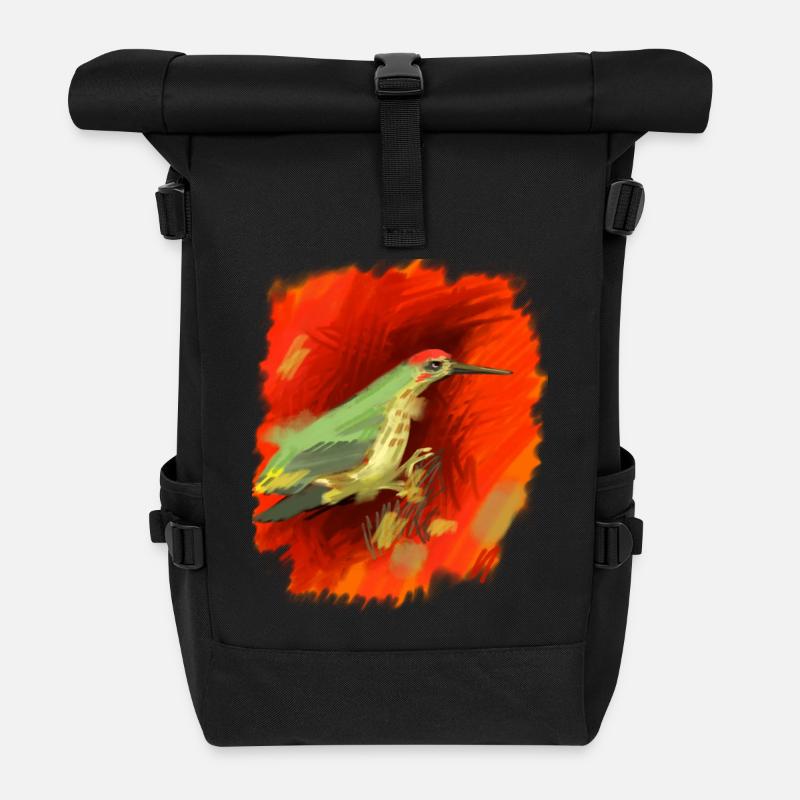 Geschenk in Rot und Grün, toll, hochwertig - Rolltop Rucksack - Schwarz