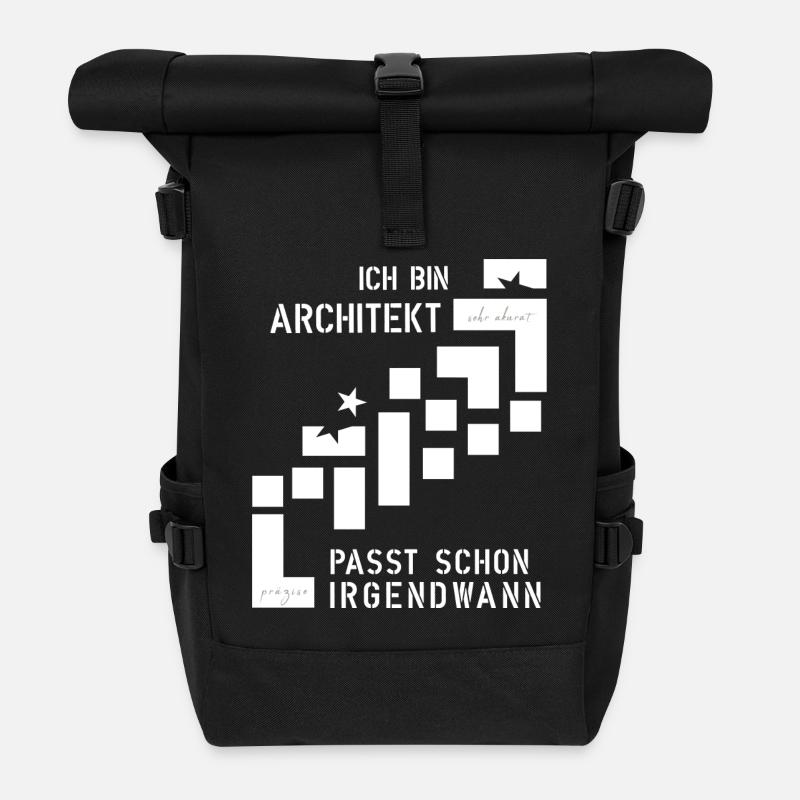 Architekt - Rolltop Rucksack - Schwarz
