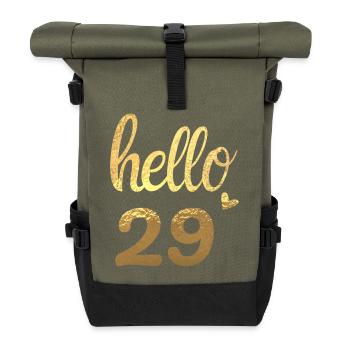 Hallo 29 gold - Rolltop Rucksack - Olive/Schwarz - Vorne