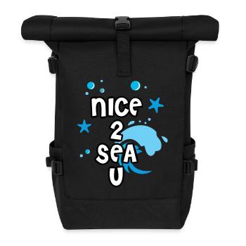 nice2seaU - Rolltop Rucksack - Schwarz - Vorne