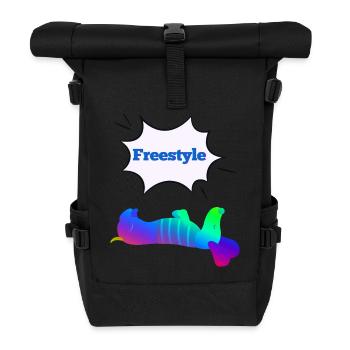 Freestyle Dackel - Rolltop Rucksack - Schwarz - Vorne