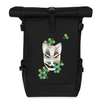 Kitsune fox spirit - Roll Top Backpack - black - Front