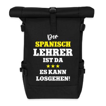 Spanish Teacher Spanisch Lehrer Spruch - Rolltop Rucksack - Schwarz - Vorne