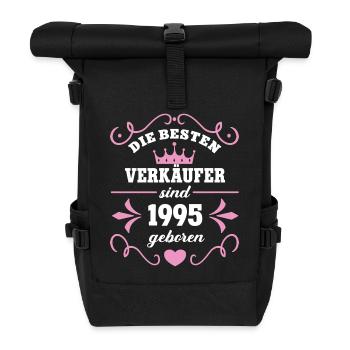 Geburtstag 1995 Verkäuferin Kollegin Verkauf - Rolltop Rucksack - Schwarz - Vorne
