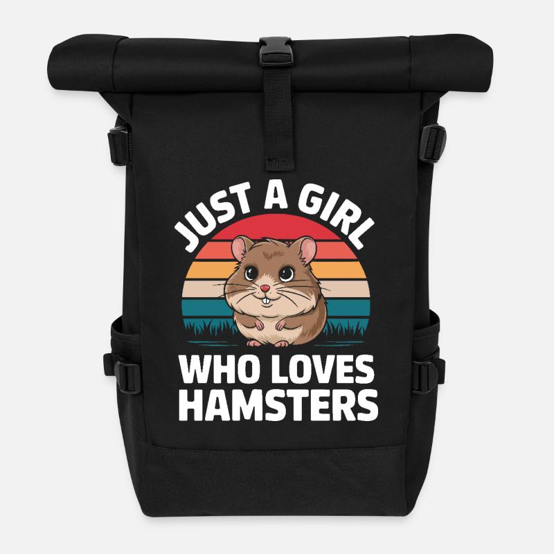 Hamster - Sac à dos roll top - noir