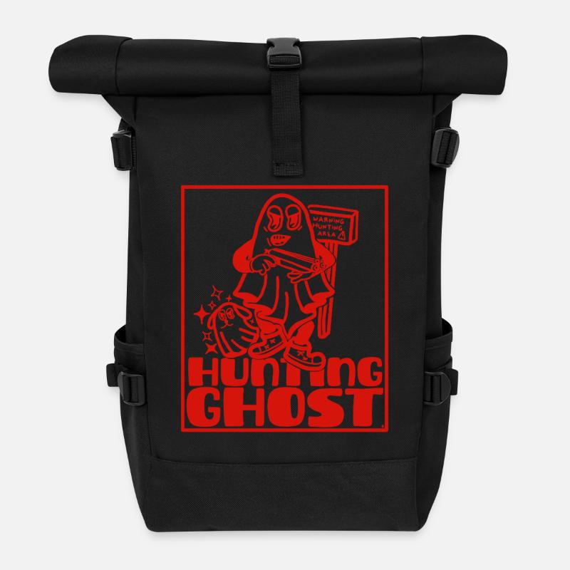 Fantôme chasseur pas hanteur - Sac à dos roll top - noir