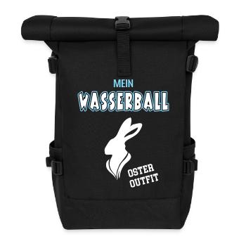 Wasserball Oster Outfit Ostergeschenk Wasserballer - Rolltop Rucksack - Schwarz - Vorne